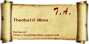Theobald Absa névjegykártya